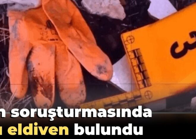 Narin soruşturmasında kanlı eldiven bulundu